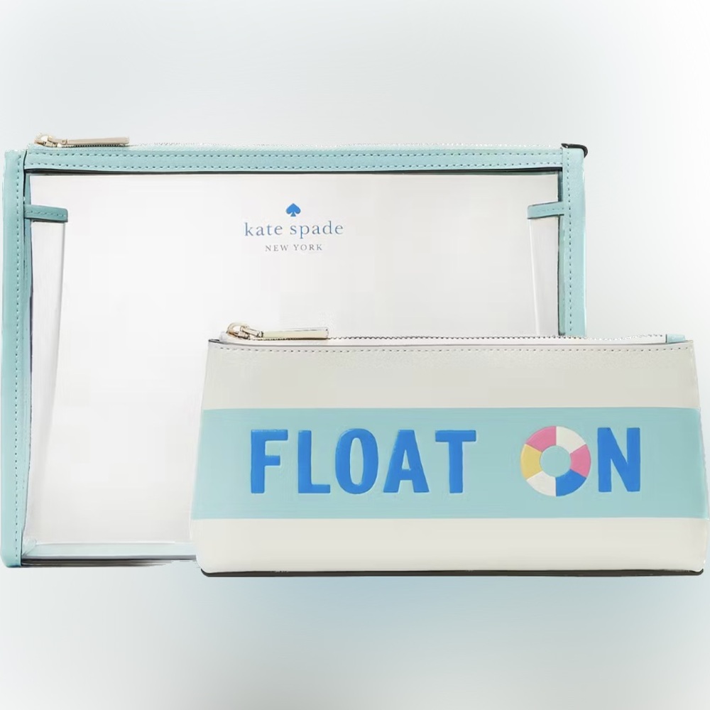 NWT ♠️ Kate Spade ♠️ Pool Float Makeup Bag Duo